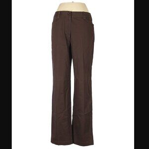 Talbots Pants 10 Stretch Brown Relaxed Fit Career Work Office Trousers